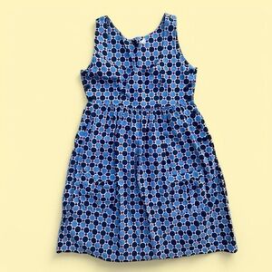 Blue, red, white polka dot dress, button detail & pockets, H&M divided 6, EUC